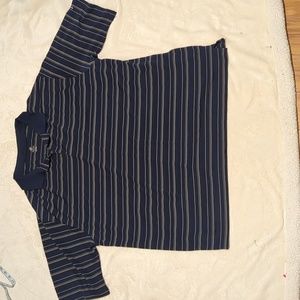 Beverly Hills Polo Club men's Navy Blue Striped polo 3X